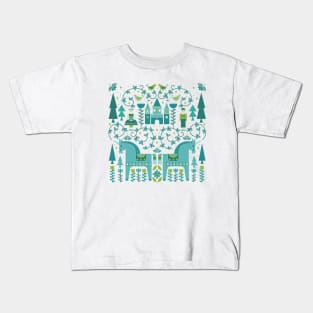 Fairytale illustration in Blue Kids T-Shirt